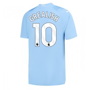 Lacne Muži Futbalové dres Manchester City Jack Grealish #10 2023-24 Krátky Rukáv - Domáci